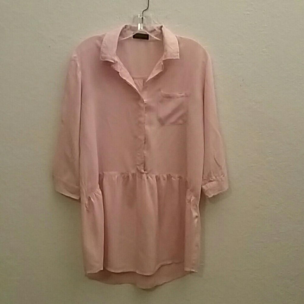 Pink oversized shirt